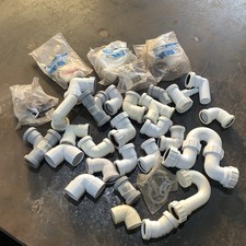 Job Lot Plumbing Spares Waste Pipe Elbows Fittings Connectors Mixed Plastic