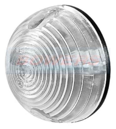 12v 24v round 57mm white - 57mm, front