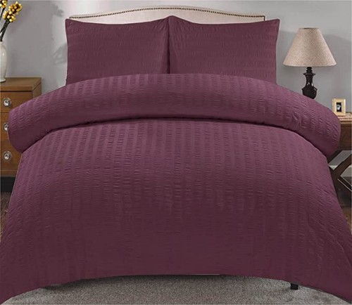 Seersucker duvet set poly - set,