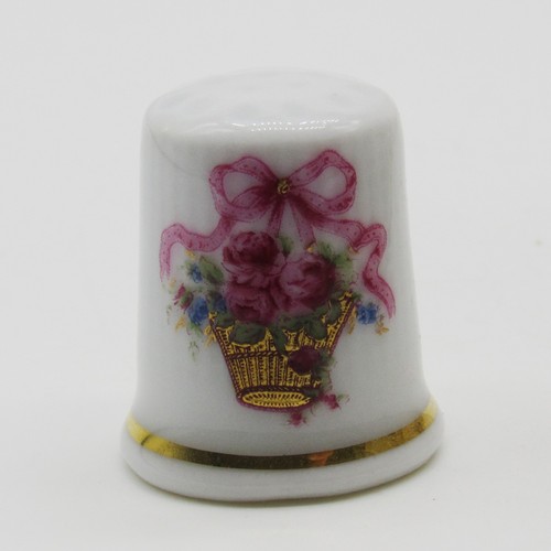 Collectable bone china thimble - china,