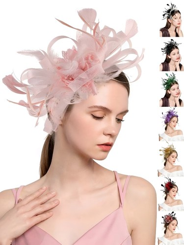 Flower feather hair - flower,