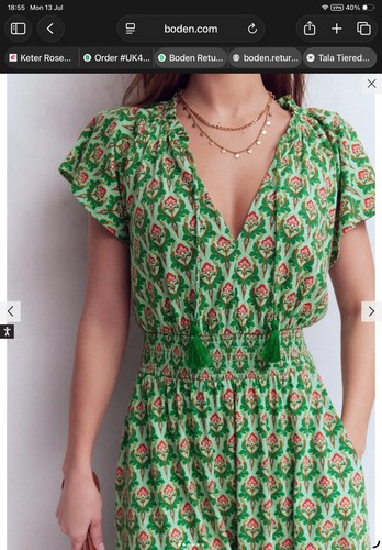 Boden pistachio green print - boden,