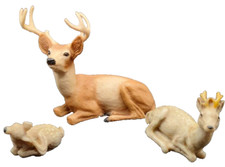 ? LOVELY 1988 ITALIAN CASTAGNA DEER FAMILY – HAND-CRAFTED FIGURINES ?