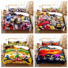 Modern Power Rangers Duvet Cover Boys Bedding Set Single Double King Pillowcase