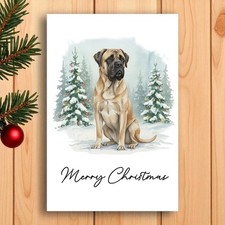English Mastiff Christmas Card from the dog. Dog Lovers Card. Multiple breeds