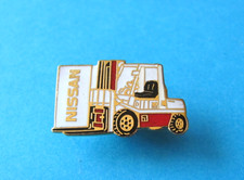 NISSAN Forklift Pin Badge. Enamel. Good Condition.