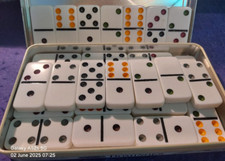 VGC DOUBLE 6 COLOURED DOMINOES