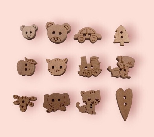 Novelty wooden buttons for - buttons,