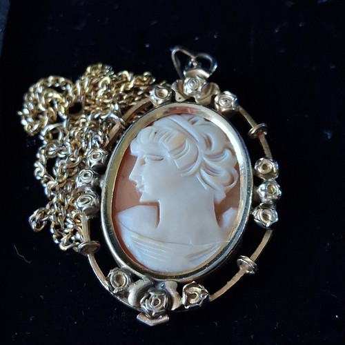 Rolled gold large cameo - rolled,