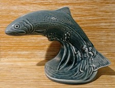 Scarce Poole Pottery Blue Trout c1981 Designed By Tony Morris 12.5cm High (B.6)