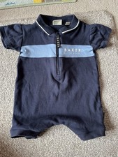 Ted Baker Boys Romper and hat - 3-6 months