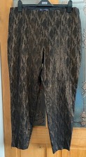 Marks & Spencer Collection Glitzy Metallic Bronze Stretch Treggings - Size 18 M
