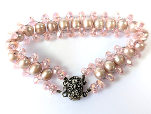 Vtg pink genuine pearl - vtg,