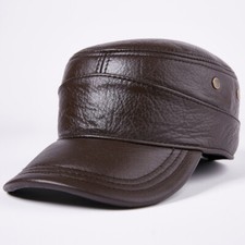 UK Men Adjustable Leather Cap