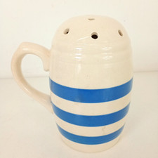 Kleen Kitchen Ware Vintage Cornish Blue Flour Shaker with Original Cork Stopper