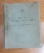 Original Rover 60 & 75 series car parts list catalogue manual