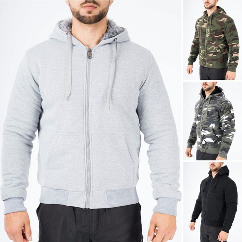 Mens fur lined zip - lined, up