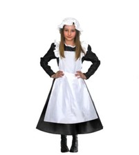 Child Victorian Maid Poor Girls Book Day Week New Fancy Dress Costume Kids M