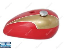 For Triumph T140 Bike Red And Golden Painted Petrol Fuel Gas Tank ECs
