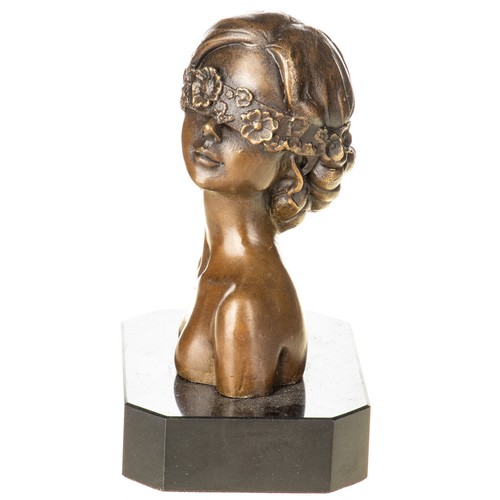 Art deco bronze female - art, on