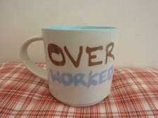 JAMIE OLIVER mug OVER WORKED UNDER PAID Coffee/Tea Mug 2006