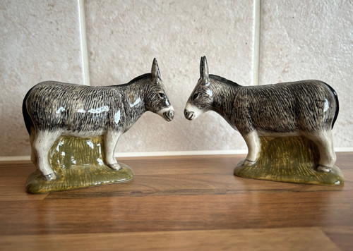 Quail ceramics donkey salt - ceramics,