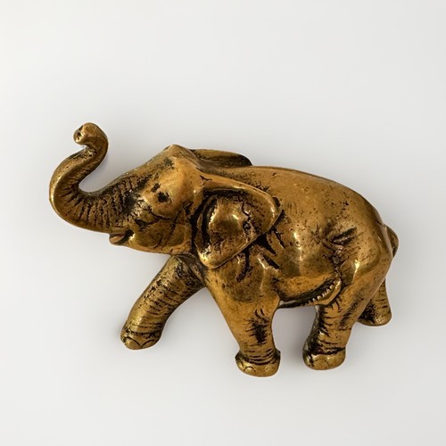 Vintage brass elephant - elephant, figure