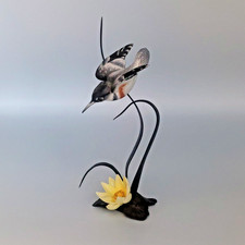 Royal Worcester Belted Kingfisher Porcelain on Bronze by David Fryer – 17cm – VG