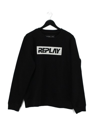 Replay men hoodie black - men's,