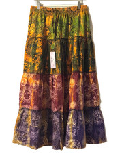 Boho Hippie Tiered Maxi Skirt