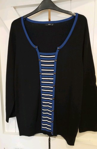 Ladies black blue striped - m&co,