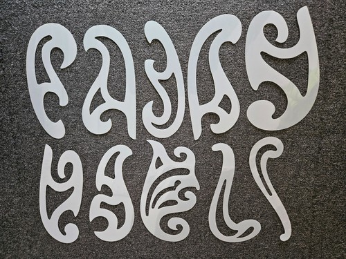French curve stencils - stencils, mylar