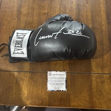 Lennox Lewis Autographed Black Everlast Boxing Glove *Right - Schwartz authentic