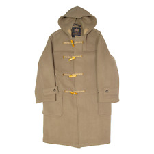 GLOVERALL Mens Duffle Coat Beige Wool XS
