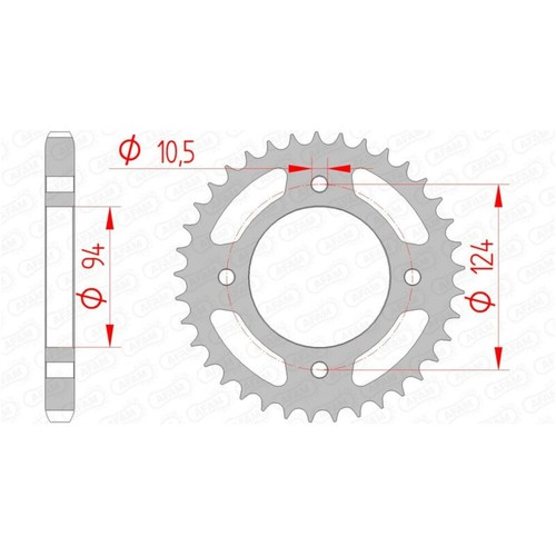 Afam standard rear - standard, steel