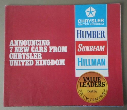 Chrysler humber sunbeam - humber,