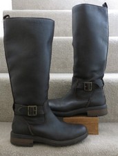 UGG Harrison Tall Boots Dark Brown Leather Size UK 6 (39)