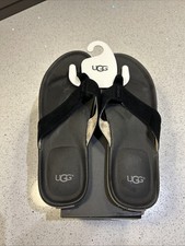 UGG For Men Beach Flip Flop UK 11 Inch Non Iron Black
