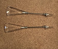 Pair Of Vintage Faceted Glass Hat Pins