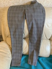Office work meeting Zara Grey Check  Smart Trousers Size L, New No Tags ?