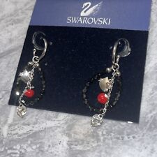 Genuine Swarovski Hello Kitty Crystal Bead Dangle Glamour Apple Earrings
