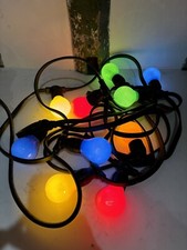 Vintage 1990s Multicoloured Big Bulb Christmas Lights 8 Meters- 5 Bulbs