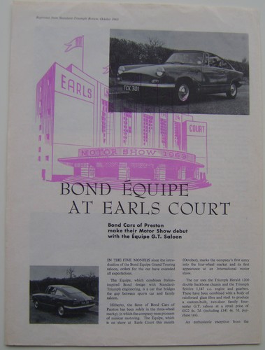 Bond equipe 1963 64 - gt, 1963-64