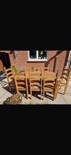 Wooden Dining table and 8