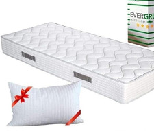 EVERGREEN FASHION MEMORY MATTRESS WITH CERVICAL PILLOW  WHITE Orthopaedic