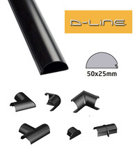 D-Line 50mm x 25mm Black Maxi