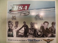 BSA Motorcycle Poster Vintage