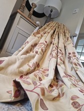 Dunelm MTM 102x74" Curtains Tapestry Style Woven Leaves Tree Autumnal Bay Window