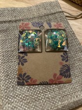 Large Square Resin Studs