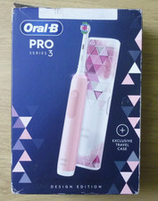 Oral-B: Pro Series 3 + designer travel case & brush head. Pink. Box opened.